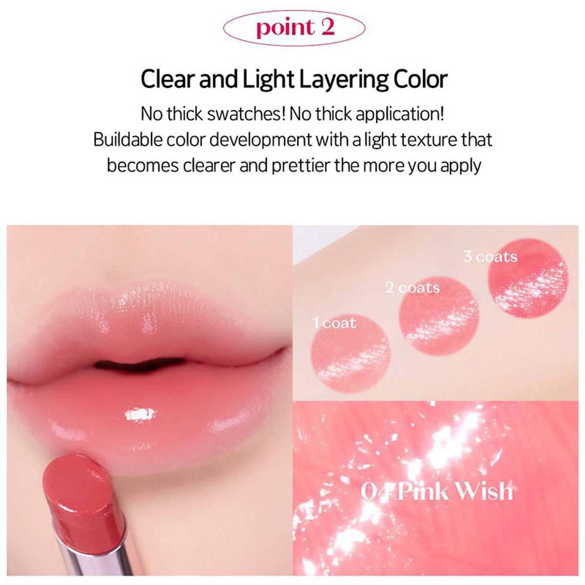 ETUDE Color Lasting Glow Stick in Pink Wish, a vibrant pink makeup product with a sleek stick design and smooth application.