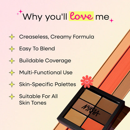 Nykaa SKINgenius Conceal and Correct Palette - Deep 03