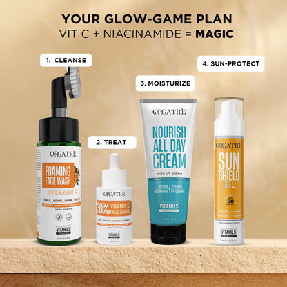 Orgatre Cooling Aqua Gel Sunscreen SPF 50 PA++++ With Niacinamide & Vit C Sunscreen Water Based Gel