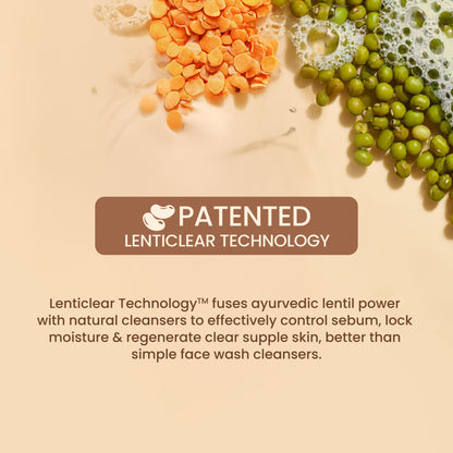 Nat Habit Fresh Masoor Dal Face Wash For Combination Skin, Face Cleanser For Brightening & Tan
