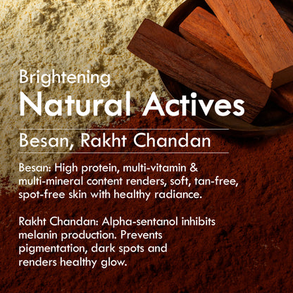 Nat Habit Brightening Ubtan Face Wash, Tikta for Dull Skin, Anti Aging with Wild Turmeric, All Skin