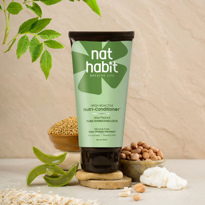 Nat Habit Aloe Peanut Conditioner Daily Soft & Moisture Lock Conditioner For Dry & Frizzy Hair
