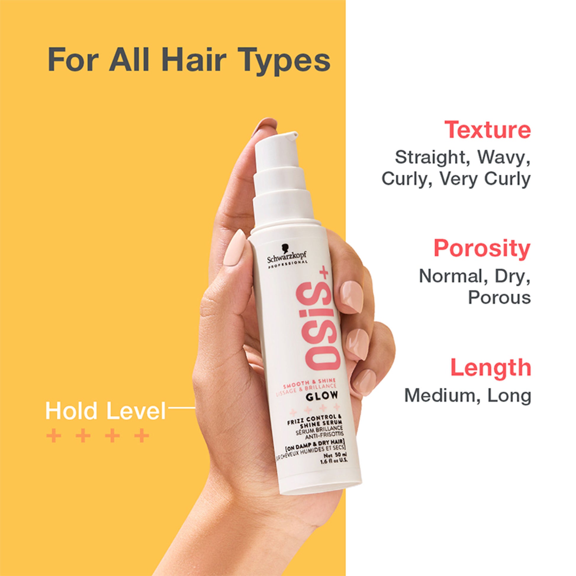 Schwarzkopf Professional Osis+ Glow Anti-Frizz Shine Hair Serum