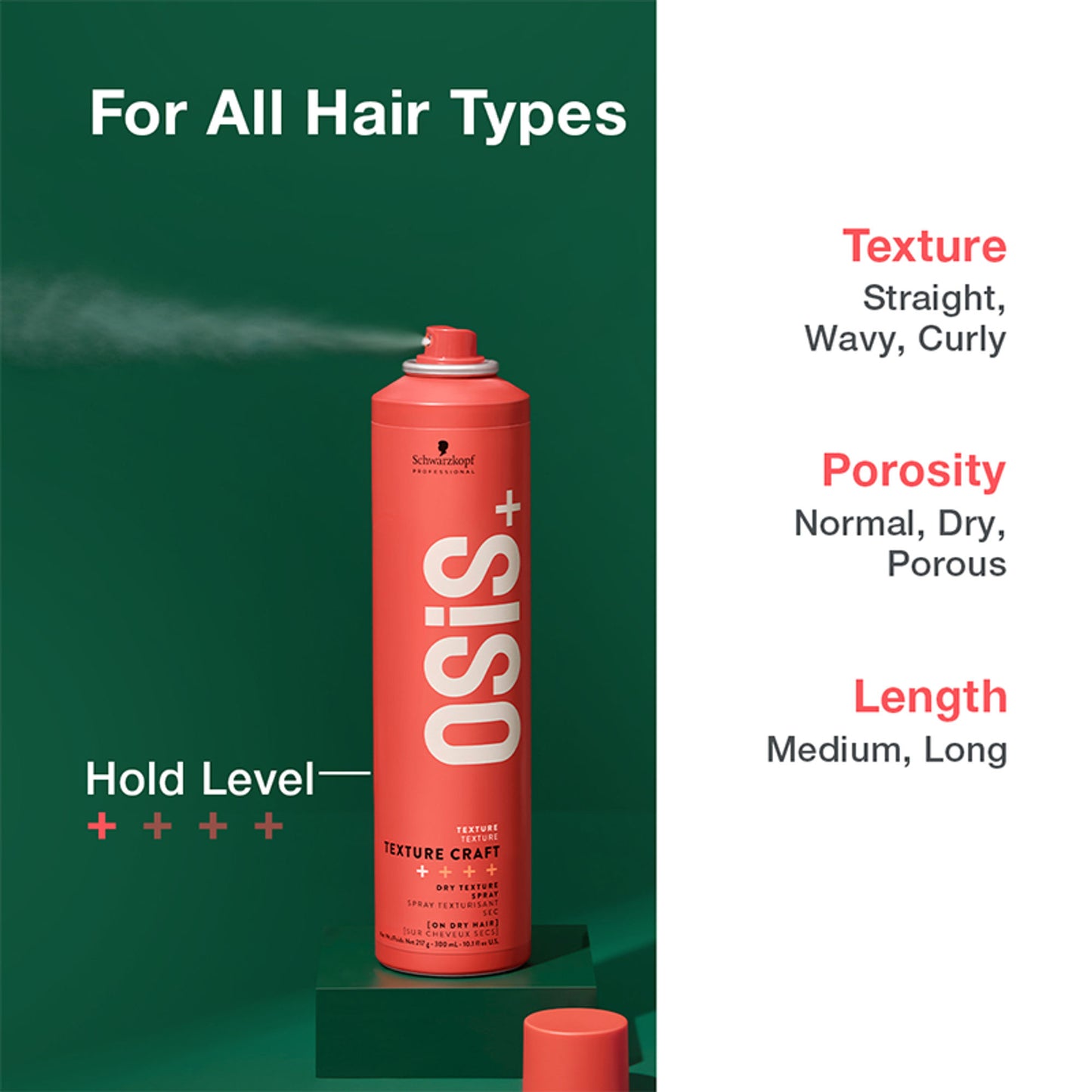Schwarzkopf Professional OSiS+ Texture Craft Dry Texture Hair Styling Spray Mist