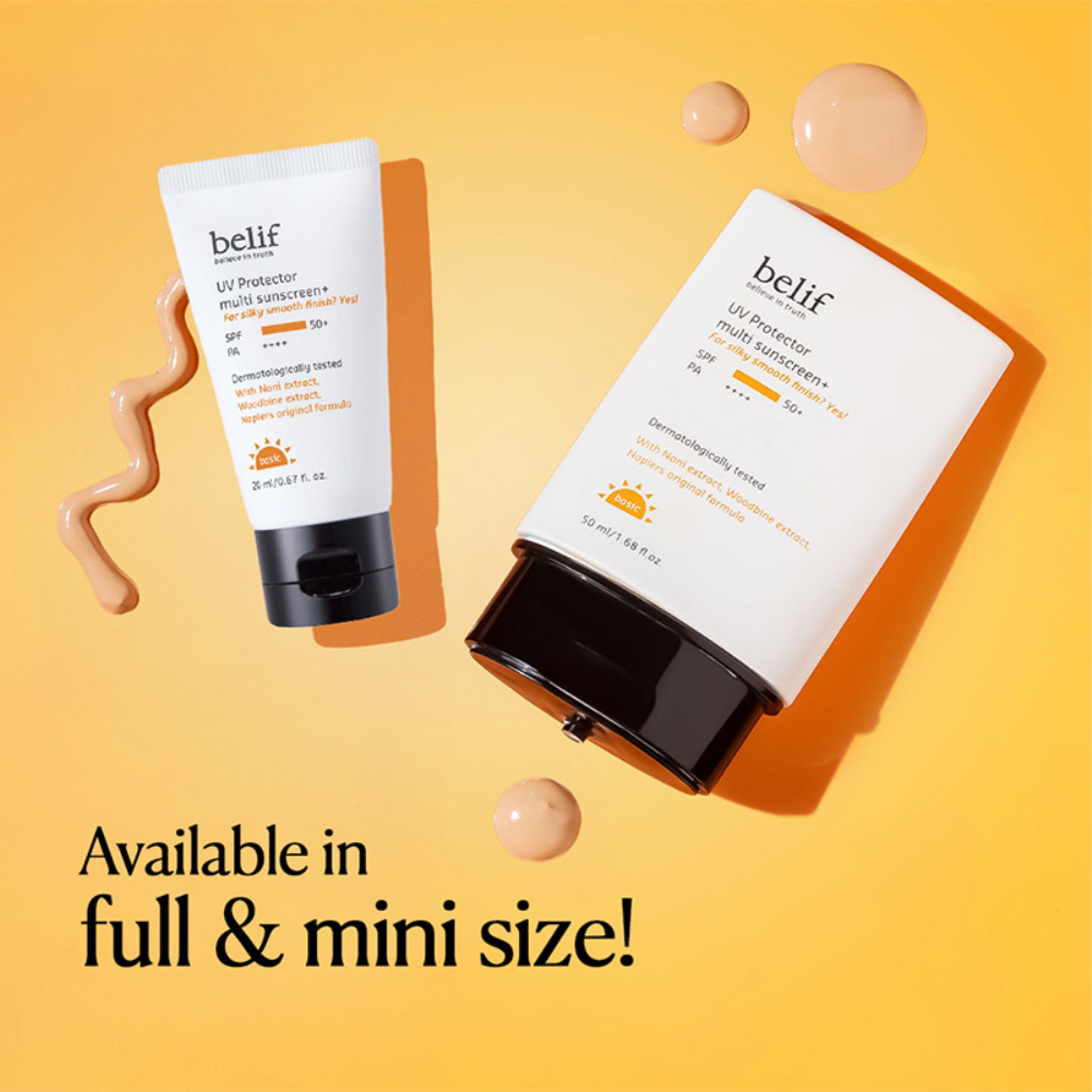 belif Multi-Vitamin Tinted Korean Sunscreen SPF50+ PA++++ Flawless Poreless Primer, In Vivo Tested