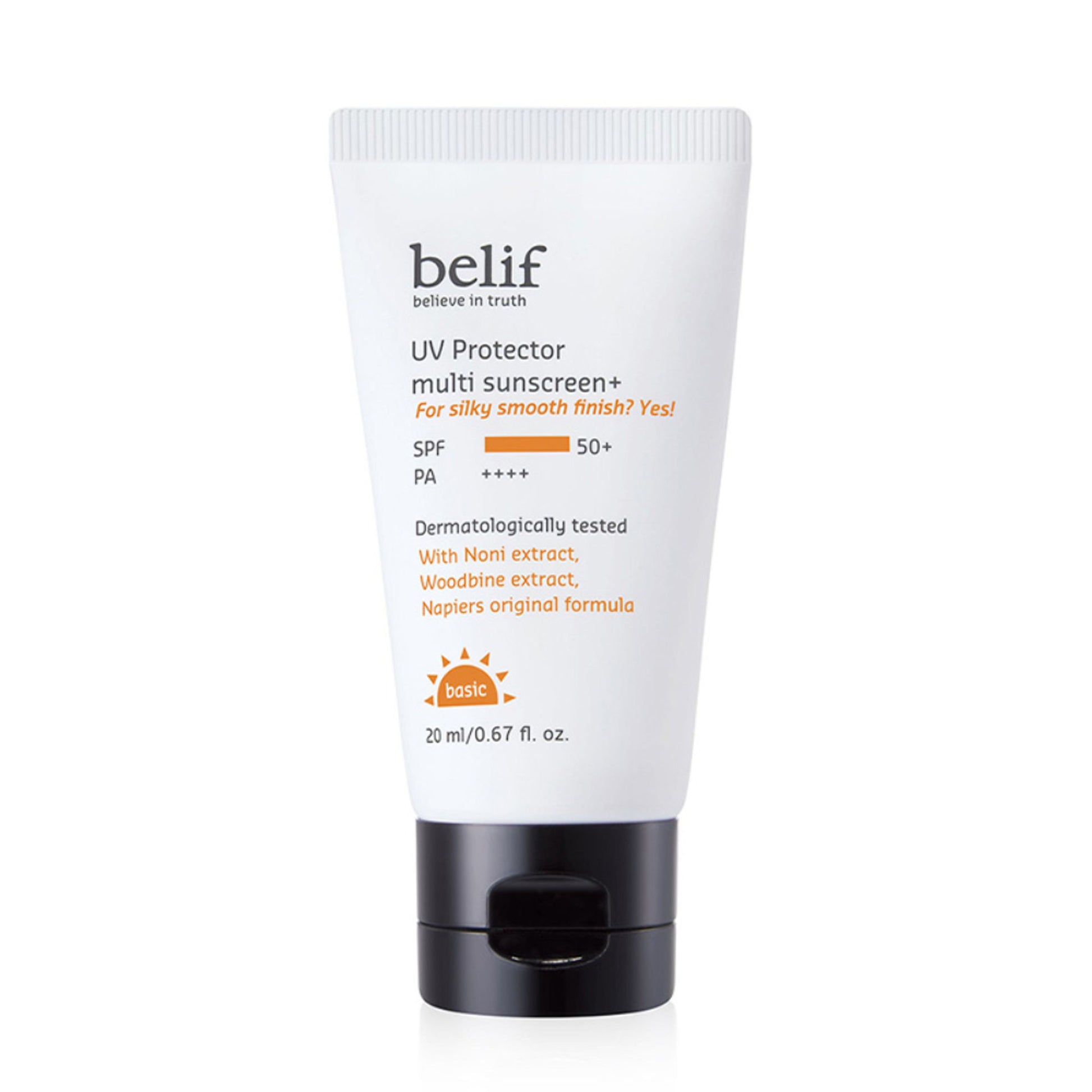 belif Multi-Vitamin Tinted Korean Sunscreen SPF50+ PA++++ Flawless Poreless Primer, In Vivo Tested