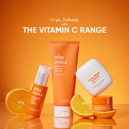 The Face Shop Vitamin C Brightening Korean Face Wash - Foaming Cleanser with Niacinamide & Panthenol