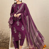 Dhiyona IE Floral Printed Tie-Up Neck Pure Cotton Straight Kurta With Trousers & Dupatta