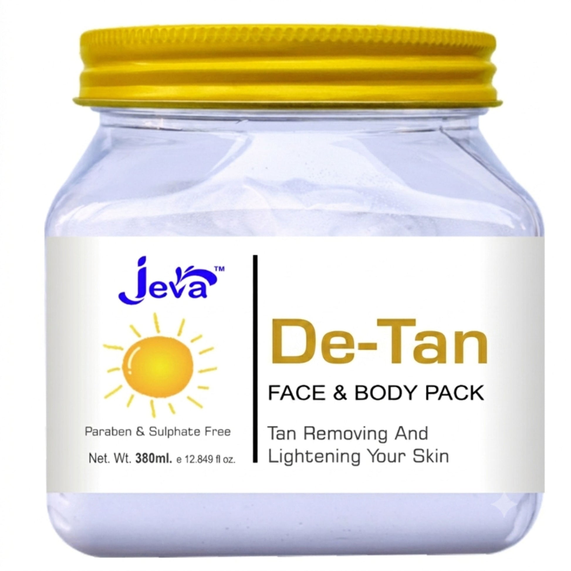 Jeva De -Tan Face Pack - Tan Removal, Brightening & Radiance-Boosting Gel