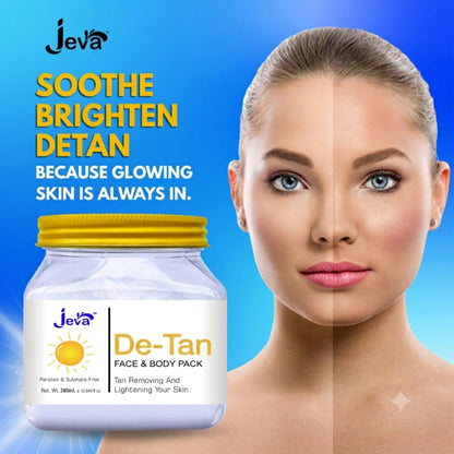 Jeva De -Tan Face Pack - Tan Removal, Brightening & Radiance-Boosting Gel