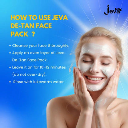 Jeva De -Tan Face Pack - Tan Removal, Brightening & Radiance-Boosting Gel