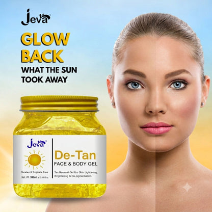 Jeva De-Tan Gel - Brightening & Pigmentation Reducing Gel for Radiant Skin