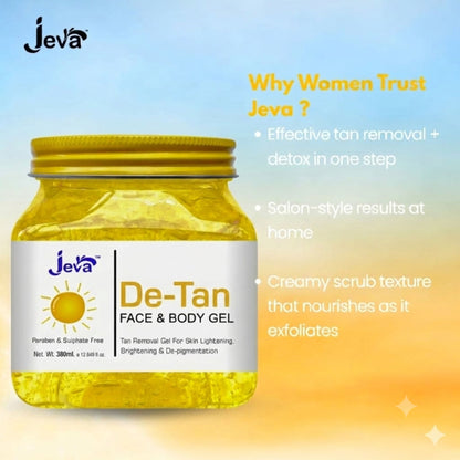 Jeva De-Tan Gel - Brightening & Pigmentation Reducing Gel for Radiant Skin