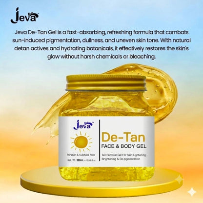 Jeva De-Tan Gel - Brightening & Pigmentation Reducing Gel for Radiant Skin
