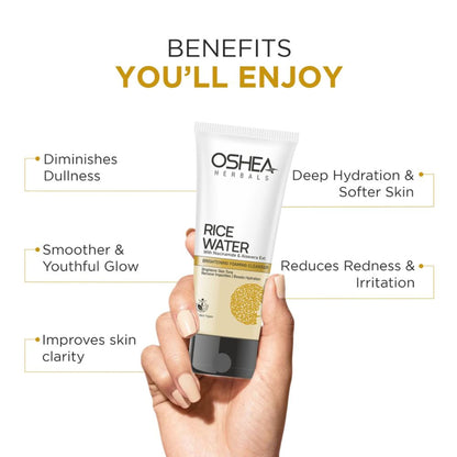 Oshea Herbals Rice Water Brightening Foaming Cleanser