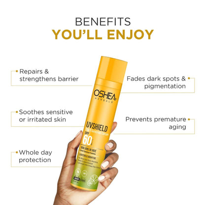 Oshea Herbals Uv Shield 7In1 Sunscreen Serum SPF 60 PA+++