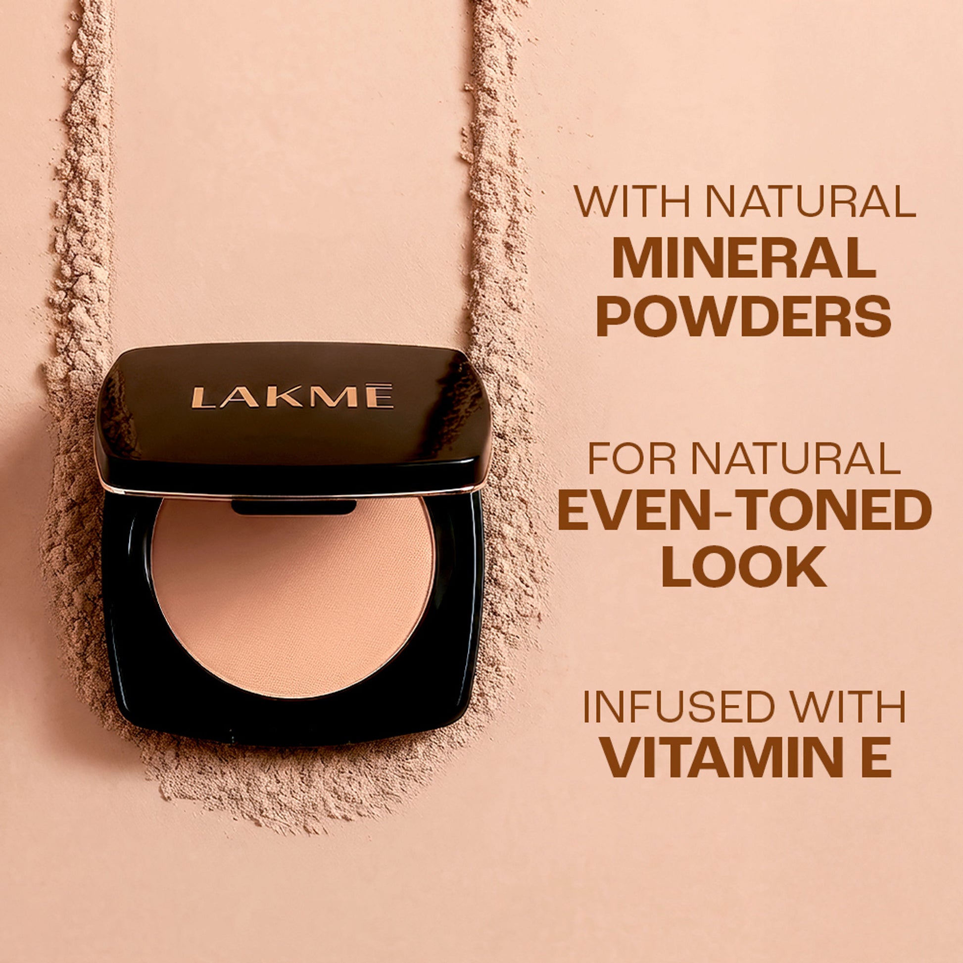Lakme Forever Matte Compact, Smooth Finish, Lasts For 12 Hrs, Even Toned Look - Shell