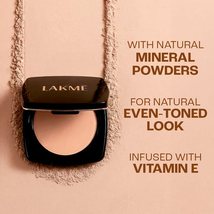 Lakme Forever Matte Compact, Smooth Finish, Lasts For 12 Hrs, Even Toned Look - Shell