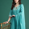 Dhiyona IE Floral Embroidered Pure Cotton Kurta with Trousers & Dupatta