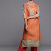 Dhiyona IE Women Boat Neck Ethnic Motifs Printed Straight Kurta