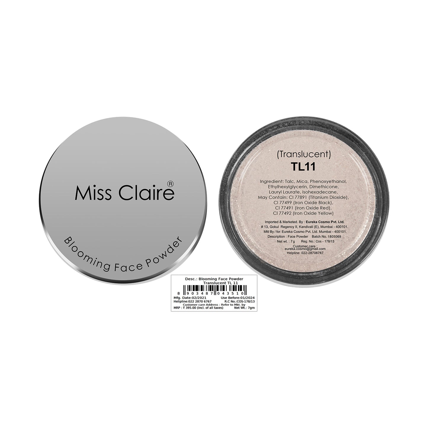 Miss Claire Blooming Face Powder - Translucent TL11