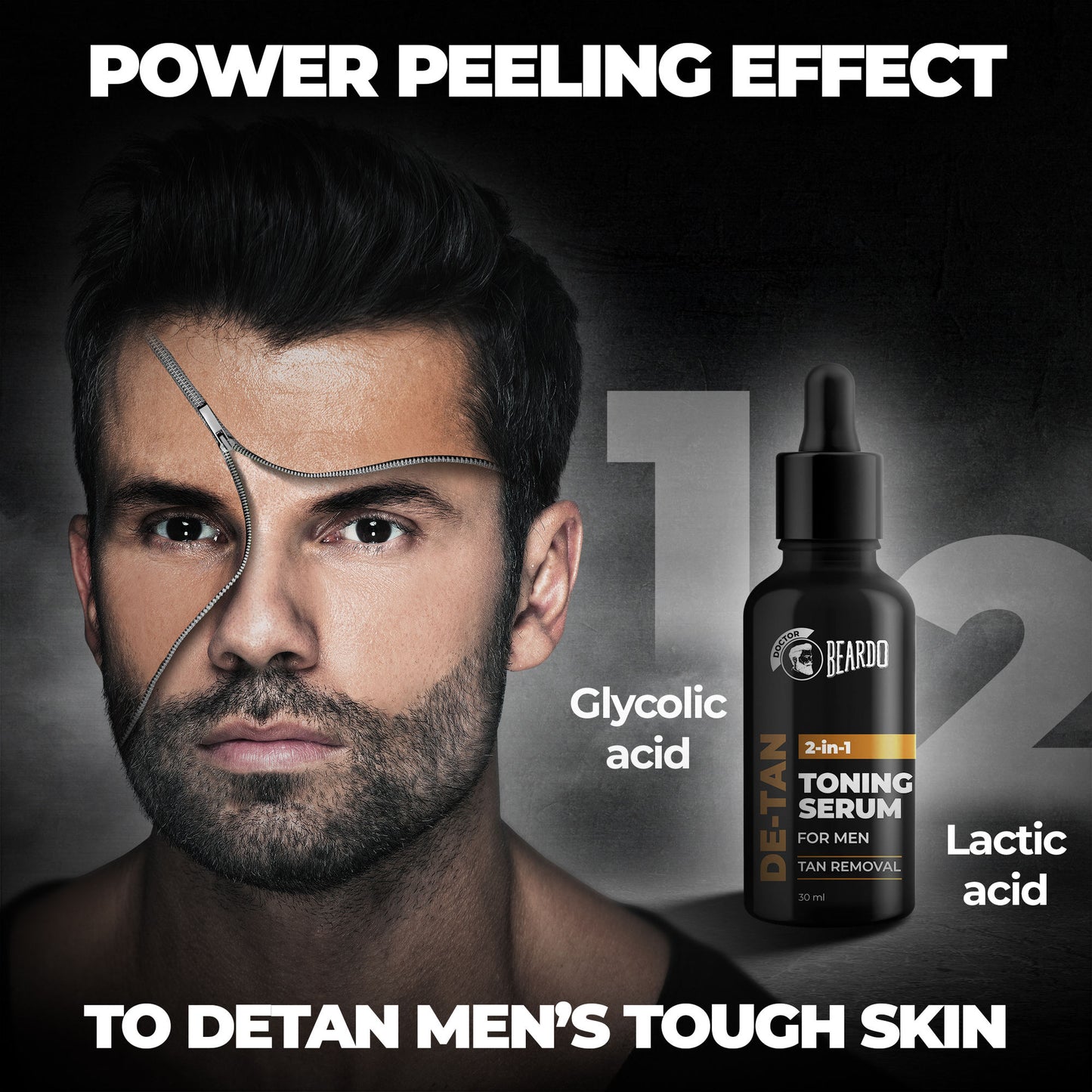 Beardo 2-in-1 Detan Toner + Serum For Men