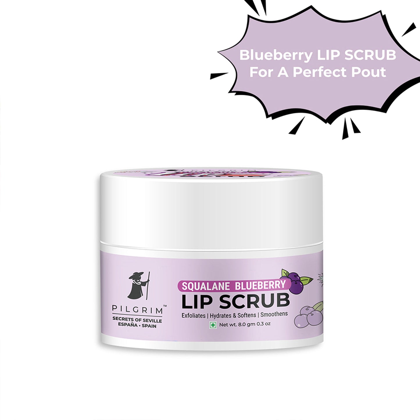 Pilgrim Squalane Blueberry Lip Scrub