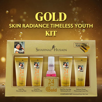 Shahnaz Husain 4-Step Gold Facial Kit With Complimentary Power Skin Tonic