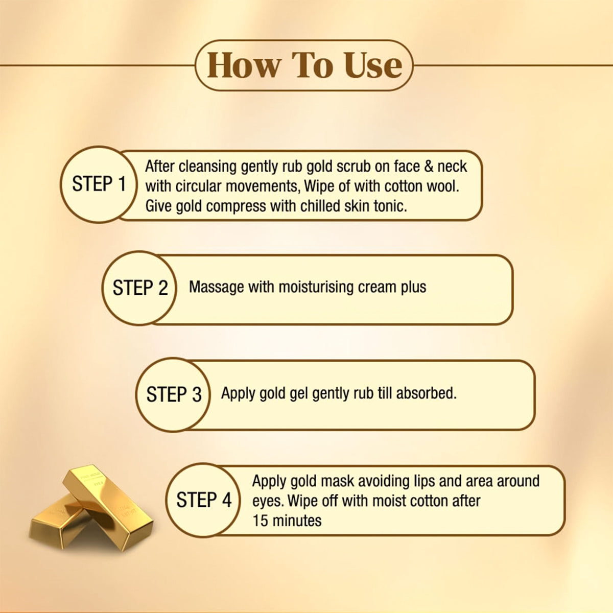 Shahnaz Husain 4-Step Gold Facial Kit With Complimentary Power Skin Tonic