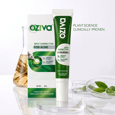 OZiva Acne Spot Corrector Reduces Pimples in 24 Hours, No Dryness & Salicylic Acid