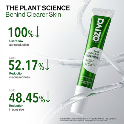 OZiva Acne Spot Corrector Reduces Pimples in 24 Hours, No Dryness & Salicylic Acid