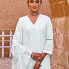 Dhiyona IE Floral Embroidered Thread Work Pure Cotton Straight Kurta With Trousers & Dupatta