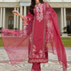 Dhiyona IE Women Floral Embroidered Regular Thread Work Kurta with Trousers & With Dupatta
