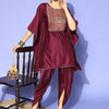 Dhiyona IE Ethnic Motifs Liva Draped Luxe Kurta Set