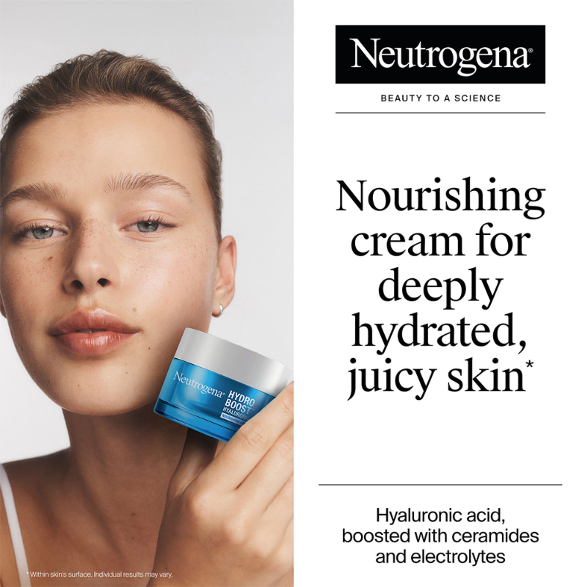 Neutrogena Hydro Boost Nourishing Cream Moisturizer with Hyaluronic Acid + Ceramides For Dry Skin