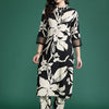 Dhiyona IE Floral Printed Regular Sequinned Kurta with Trousers