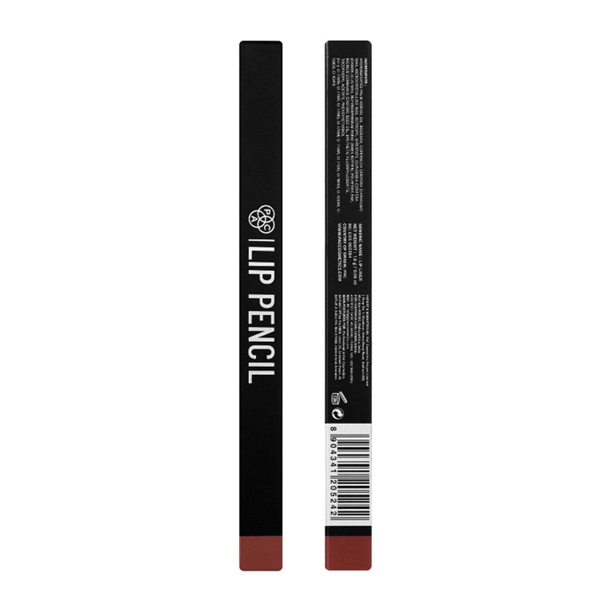 PAC Lip Pencil - Creamy Non Drying Longwear Formula, Intense Pigment, Matte Finish - Brown