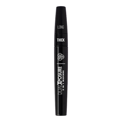 PAC Dual Xposure Mascara - 2-in-1 Volumizing & Lengthening Mascara, Longlasting Clump Free