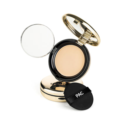 PAC Spotlight Powder Foundation - Soft Focus Base, Full Coverage, Smooth One stroke Application - SP Medium 240