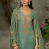 Indyancart IE Yoke Design Round Neck Kurta With Trousers & Dupatta