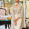 Indyancart IE Floral Embroidered Notch Neck Mirror Work Straight Kurta With Palazzos & Dupatta