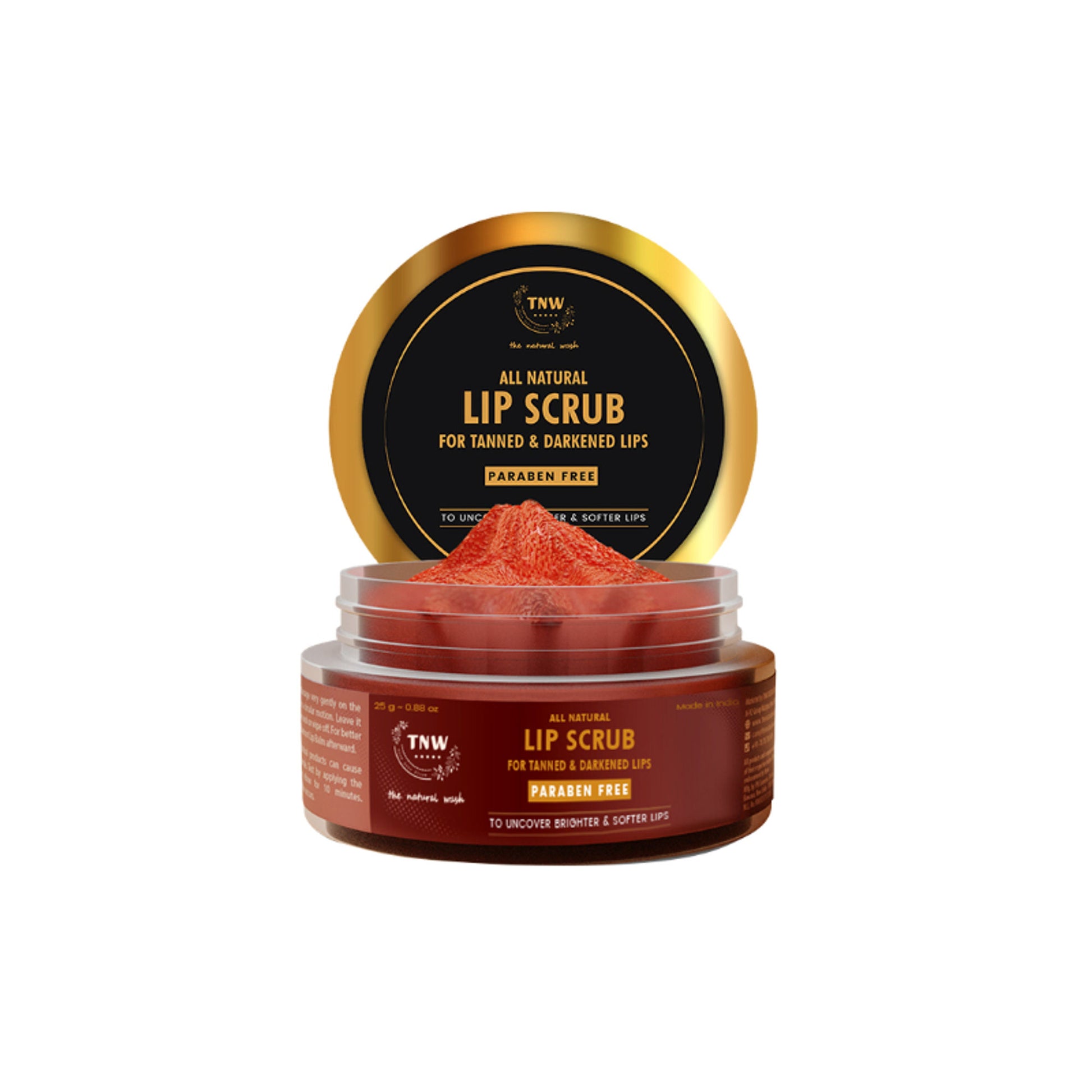 TNW The Natural Wash Lip Lightening Exfoliating Lip Scrub Balm for Tanned Darkened Lips