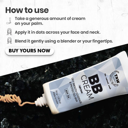 TNW The Natural Wash BB Cream With SPF 30 Sun Protection Gives Instant Fairness - Light Shade 01