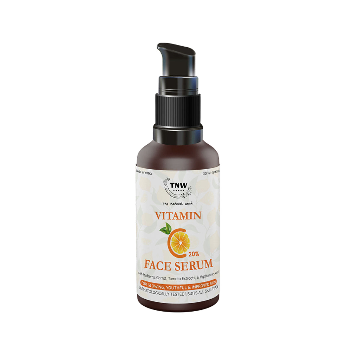 TNW The Natural Wash 20% Vitamin C Face Serum with Mulberry Extract for Glowing & Radiant Skin