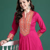 Dhiyona IE Women Ethnic Motifs Embroidered Pleated Mirror Work Kurta with Trousers