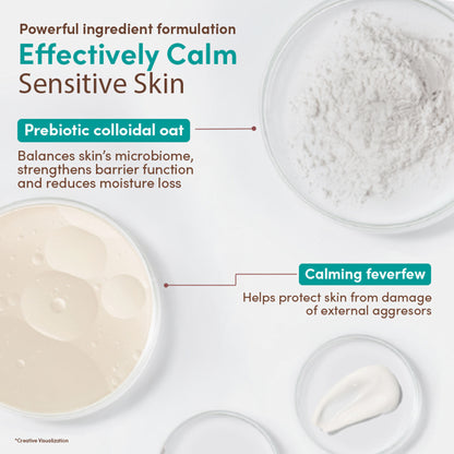 Aveeno Calm + Restore Non Foaming Moisturising Oat Face Wash Dry Sensitive Skin Dermat Recommended