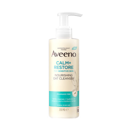 Aveeno Calm + Restore Non Foaming Moisturising Oat Face Wash Dry Sensitive Skin Dermat Recommended