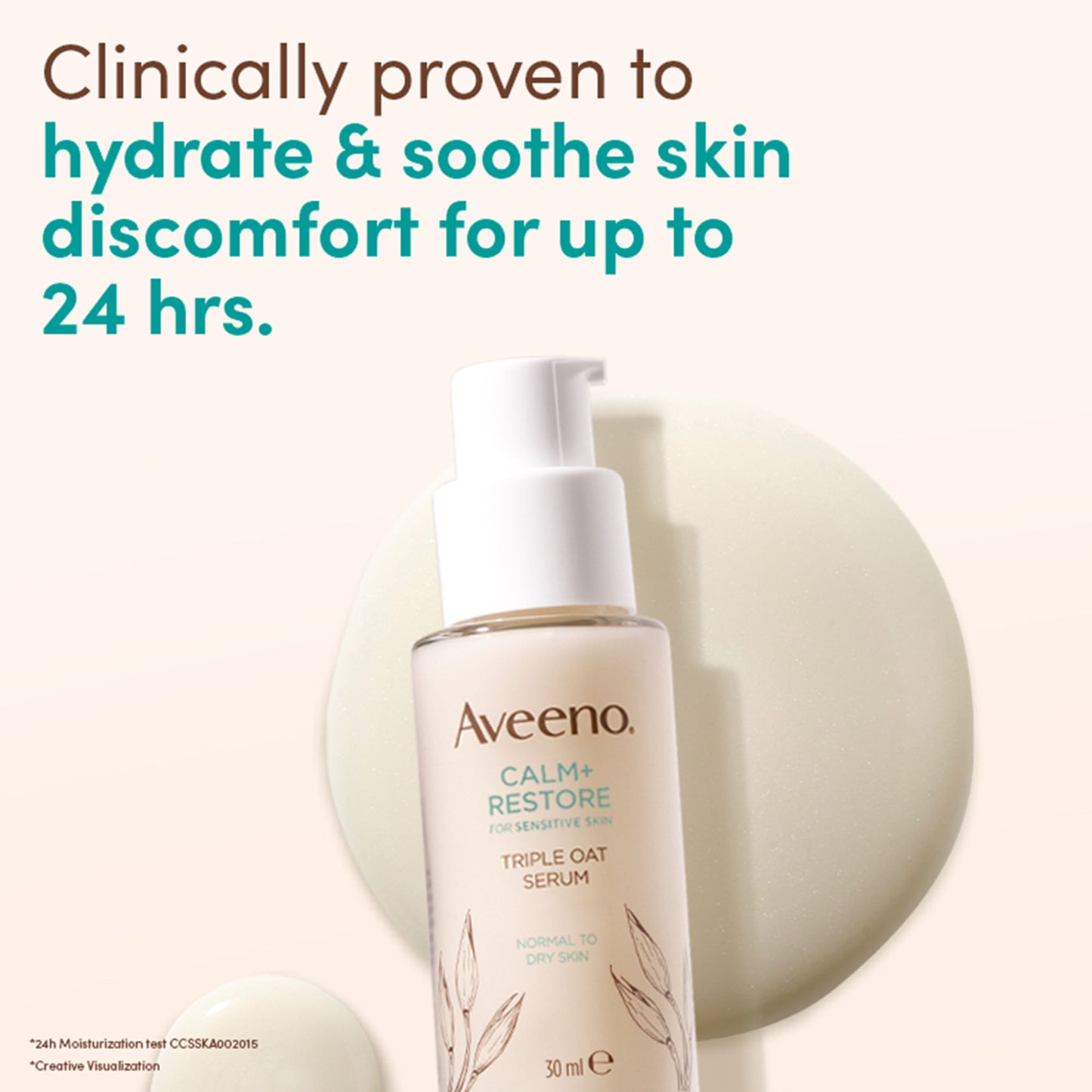 Aveeno Calm + Restore Hydrating Oat Face Serum Normal Dry Sensitive Skin Dermat Recommended