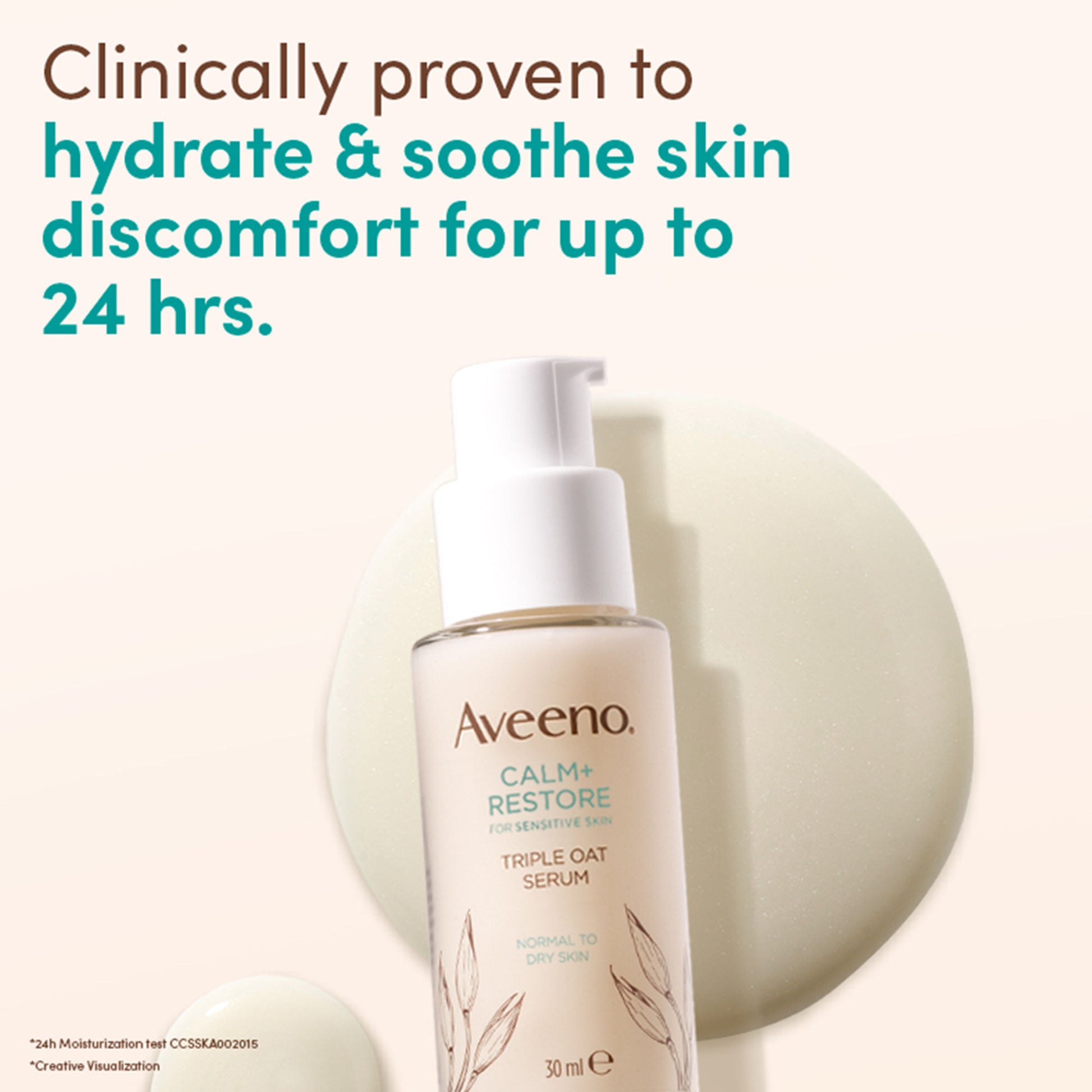 Aveeno Calm + Restore Hydrating Oat Face Serum Normal Dry Sensitive Skin Dermat Recommended
