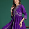Dhiyona IE Ethnic Motifs Embroidered Empire Kurta with Trousers